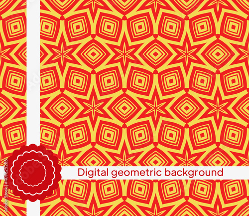 Modern Geometric Pattern. Vector illustration. For fabric, textile, bandana, scarg, super print photo