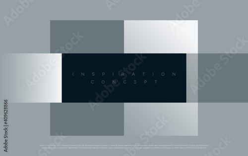 Minimalist blue premium abstract background with luxury geometric elements. Exclusive wallpaper design for poster, brochure, presentation, website etc. - Vector EPS
