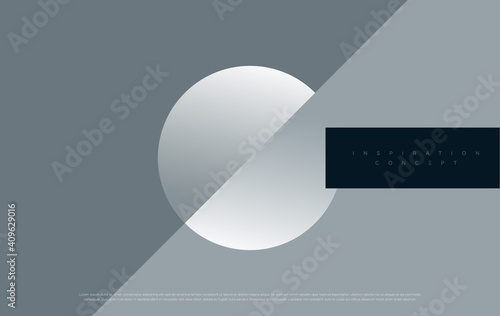 Minimalist blue premium abstract background with luxury geometric elements. Exclusive wallpaper design for poster, brochure, presentation, website etc. - Vector EPS