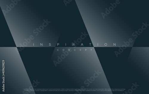 Minimalist blue premium abstract background with luxury geometric elements. Exclusive wallpaper design for poster, brochure, presentation, website etc. - Vector EPS