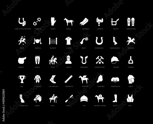 Set of simple icons of Polo