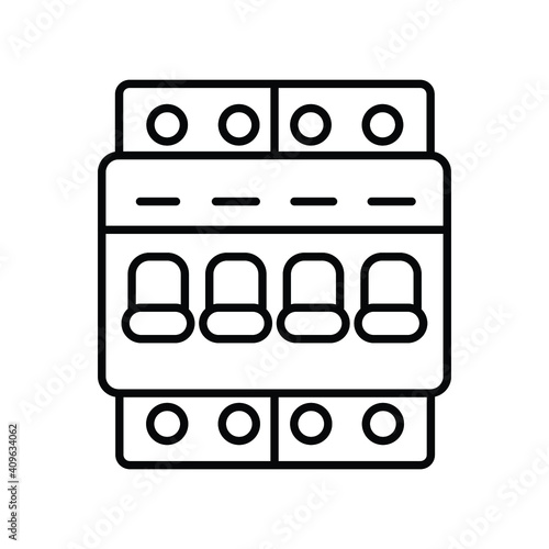 Electric transfer switches line icon
