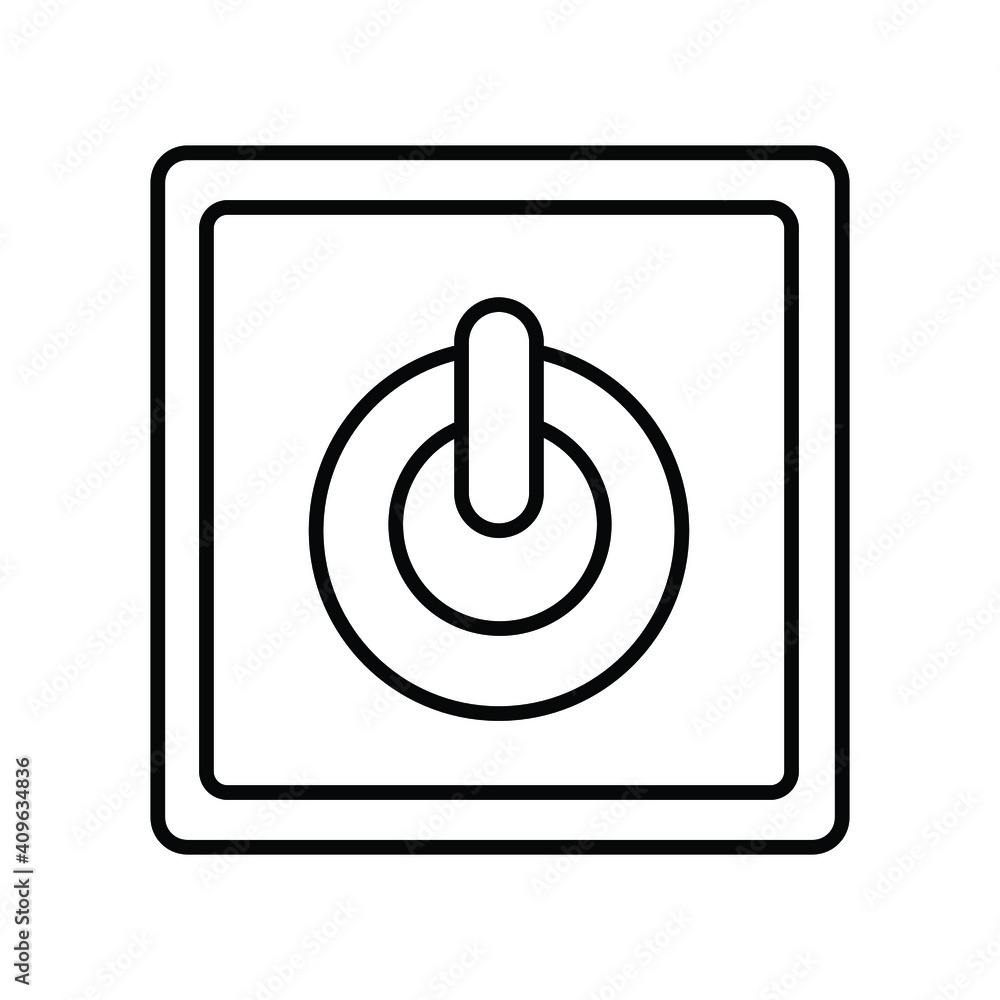 Electrical power button line icon Electrical power button line icon
