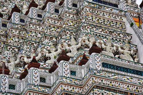 Temple of Dawn, Wat Arun is a buddhist temple and derives its name from the Hindu god Aruna often personified as the radiations of the rising sun photo