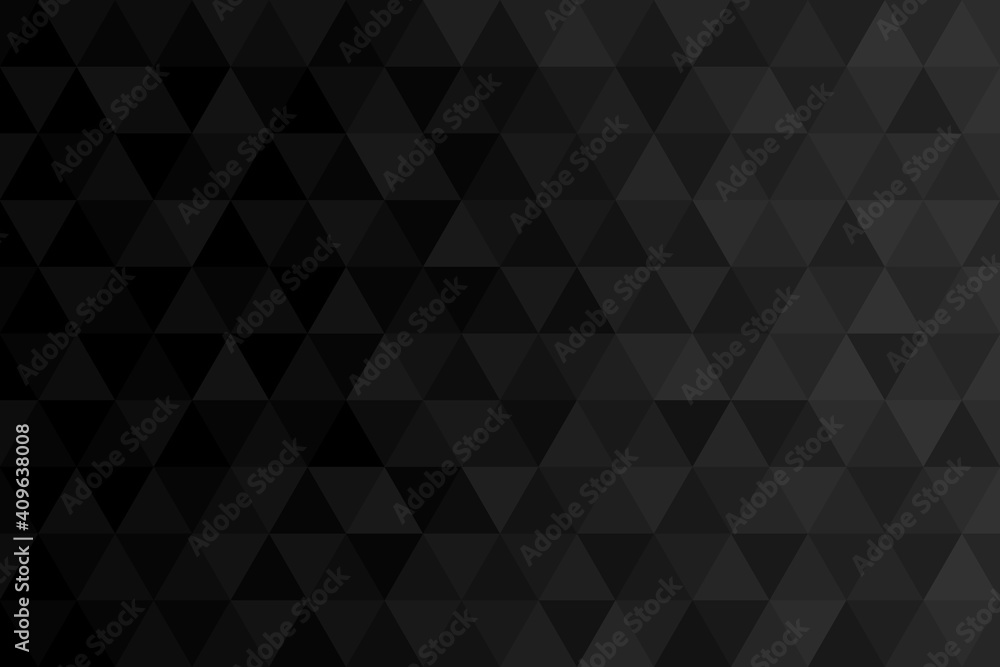 Abstract background pattern, triangle shape and diamond shape. Black color gradient, elegant style. Vector illustration.