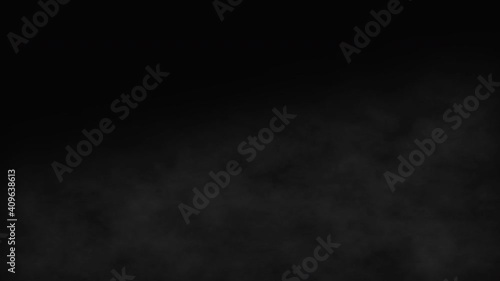 Abstract white smoke in motion. Smoke, Cloud of cold fog in black background. Light, white, fog, cloud, black background