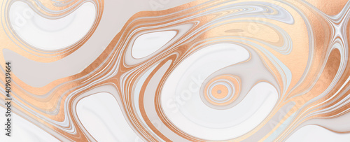 abstract rose gold liquid l...