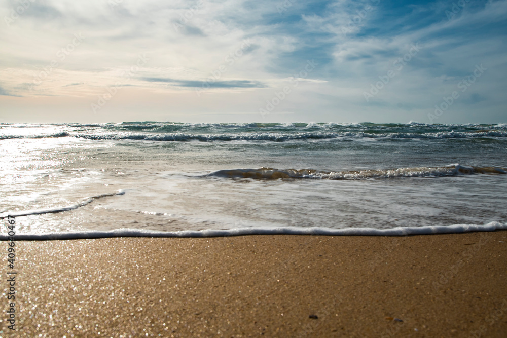 waves on the beach