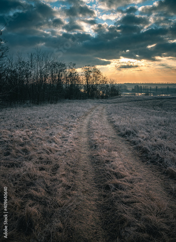 Winter moring among fields © ghostdom