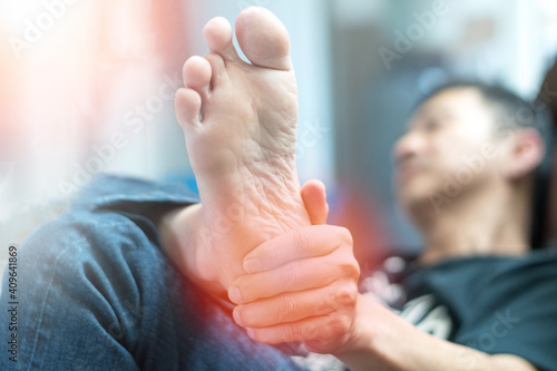 Foto Heel Pain or plantar fasciitis concept