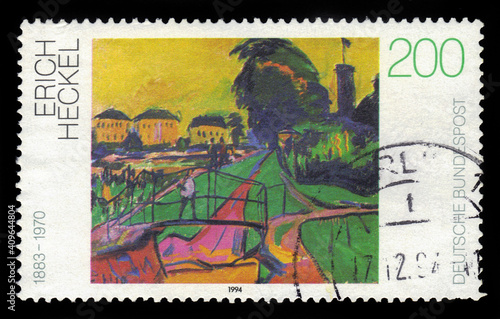 Obraz na płótnie GERMANY - CIRCA 1994: a stamp printed in the Germany shows