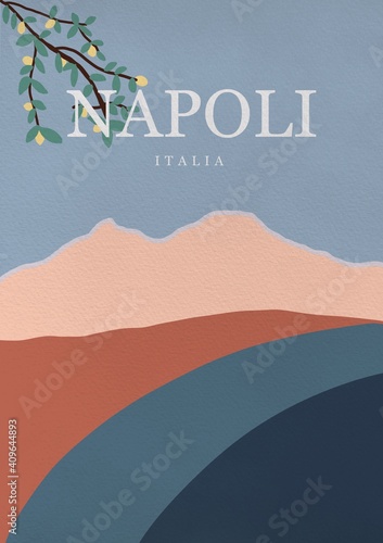 Napoli, Italy  Vesuvio poster