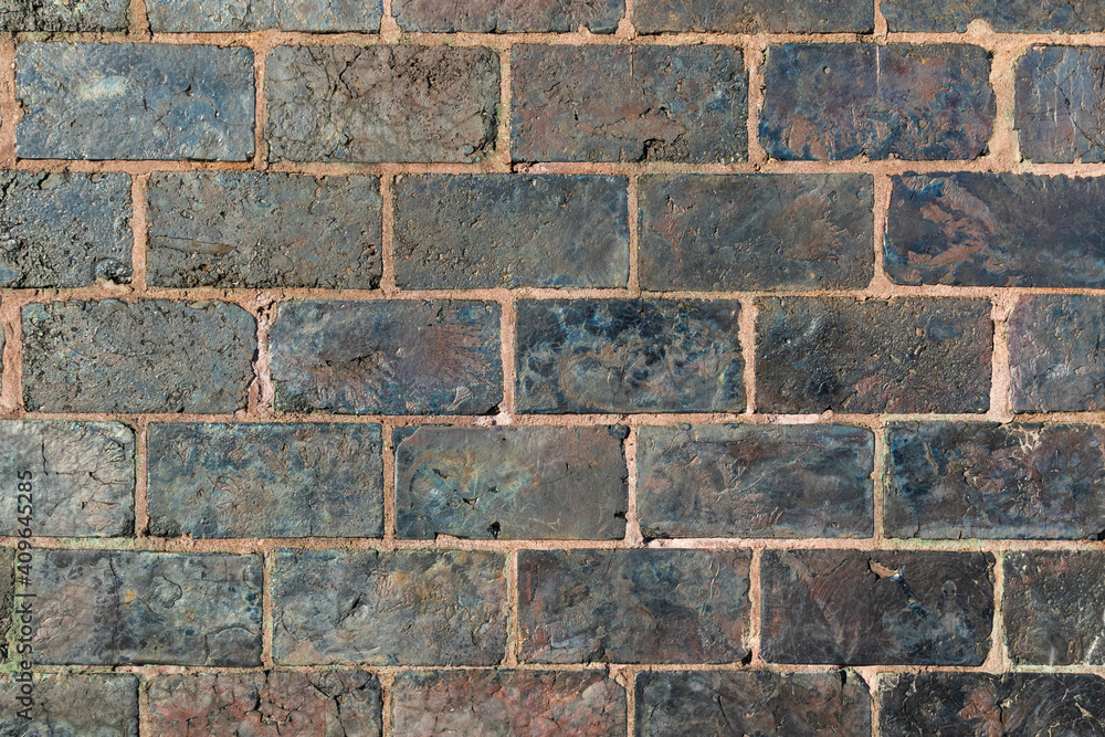 Obraz premium copper slag stone wall pattern