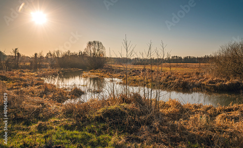 Sunrise on river