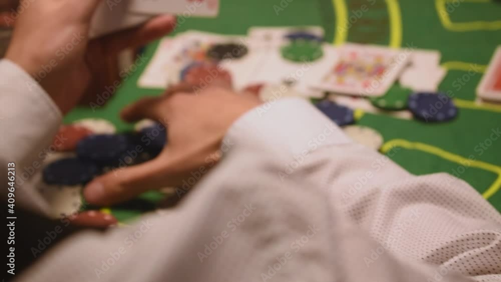 man playing poker on poker table man playing poker on poker table