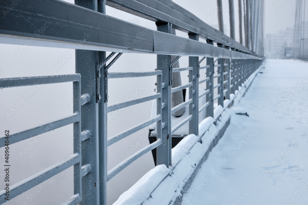 snow covered bridge snow covered bridge
