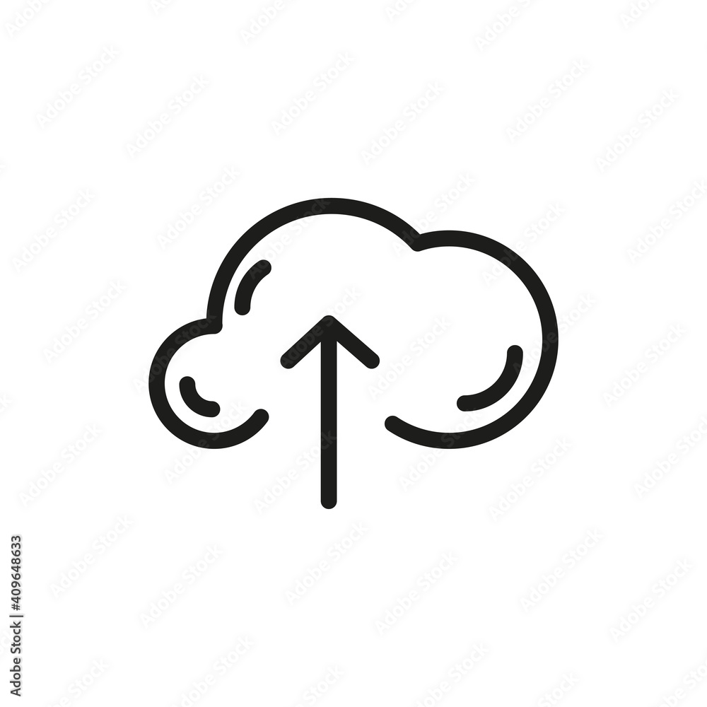 Cloud Service And Network Related Line Icon. Database And Online Storage Vector Illustration Cloud Service And Network Related Line Icon. Database And Online Storage Vector Illustration
