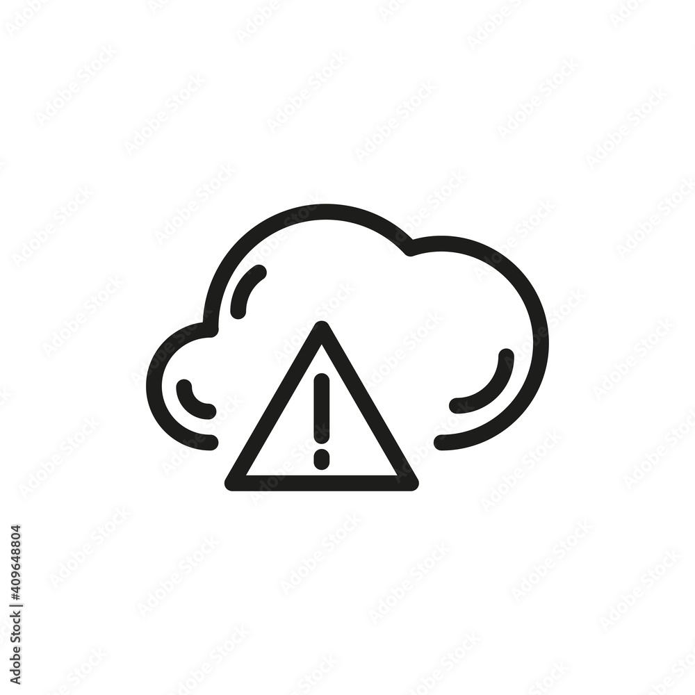 Cloud Service And Network Related Line Icon. Database And Online Storage Vector Illustration Cloud Service And Network Related Line Icon. Database And Online Storage Vector Illustration