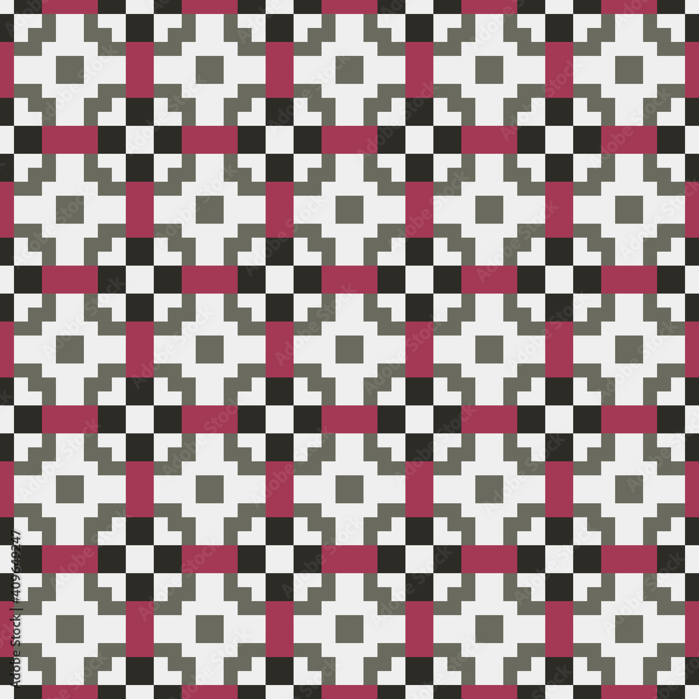 Fototapeta premium Abstract Cross Pattern generative computational art illustration