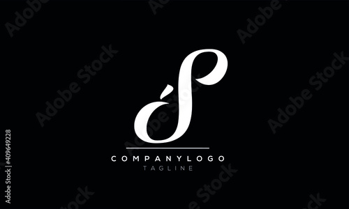 Abstract Letter Initial IS Vector Logo Design Template