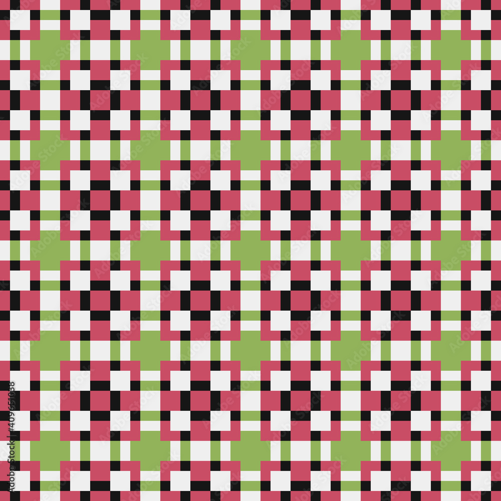 Fototapeta premium Abstract Cross Pattern generative computational art illustration