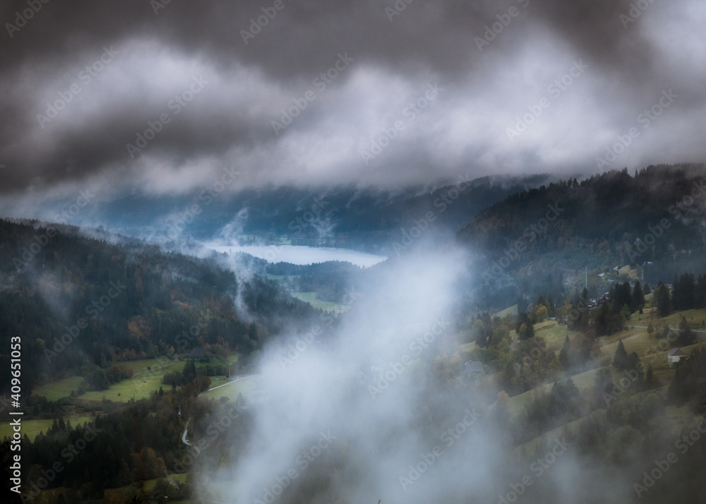 clouds over the mountains - black forest