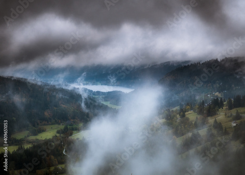 clouds over the mountains - black forest