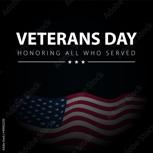 Vector poster of mourning in memory of the soldiers who fought for freedom and democracy in America.