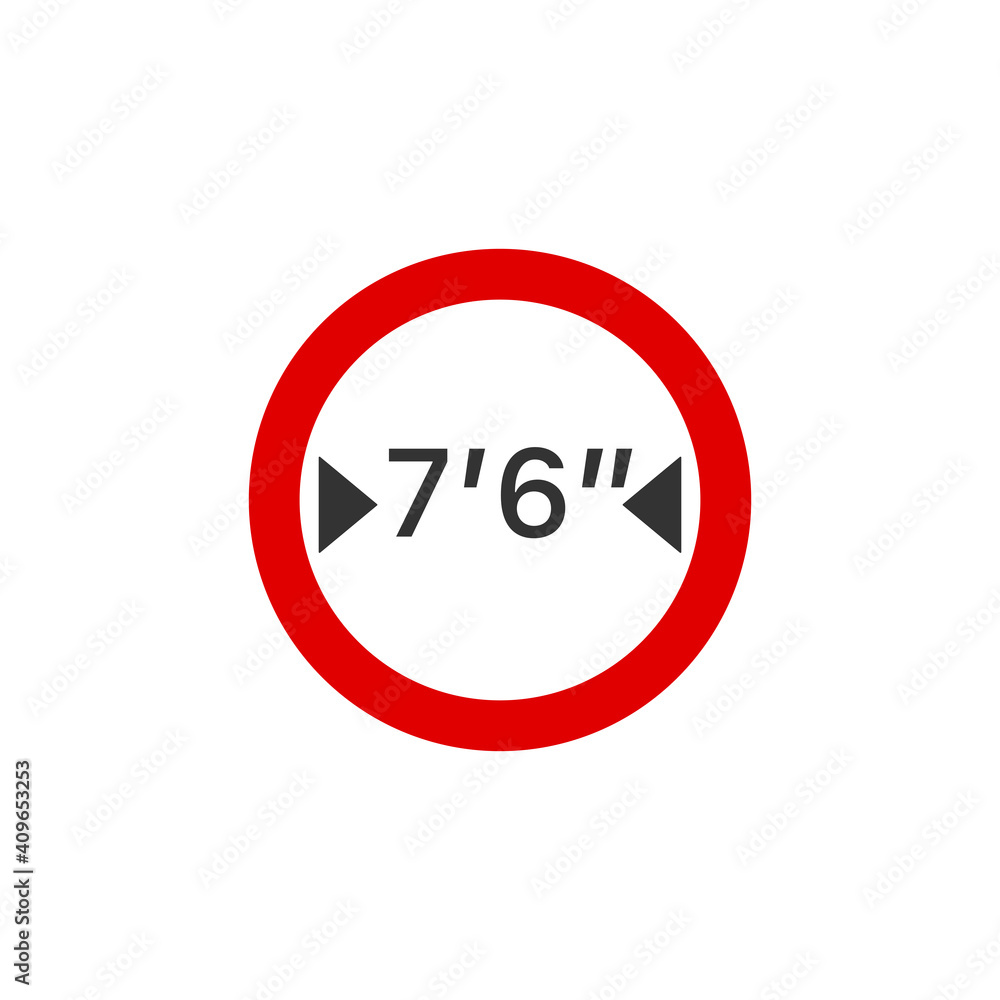 Vehicle with restriction road sign icon. Traffic signs symbol modern, simple, vector, icon for website design, mobile app, ui. Vector Illustration Vehicle with restriction road sign icon. Traffic signs symbol modern, simple, vector, icon for website design, mobile app, ui. Vector Illustration