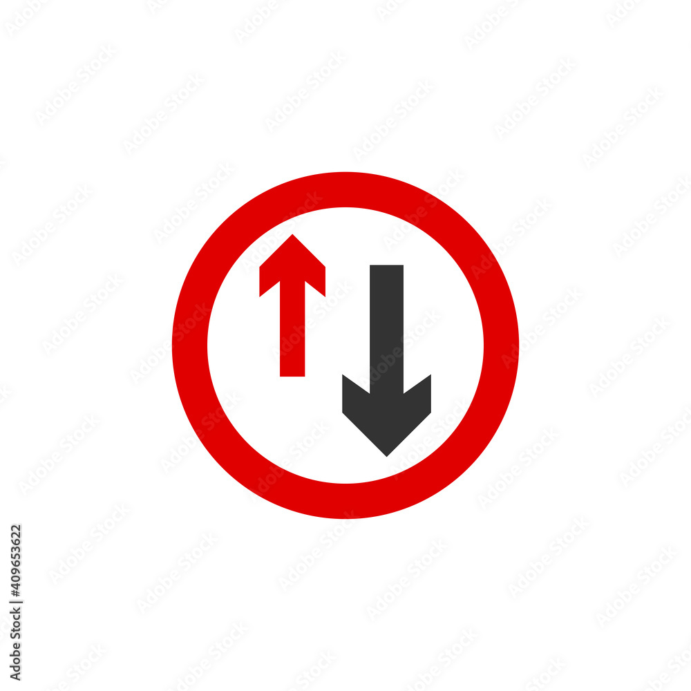 Priority lane road sign icon. Traffic signs symbol modern, simple, vector, icon for website design, mobile app, ui. Vector Illustration Priority lane road sign icon. Traffic signs symbol modern, simple, vector, icon for website design, mobile app, ui. Vector Illustration