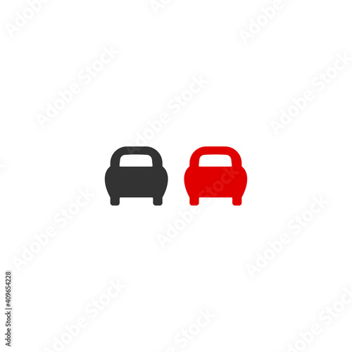 No overtaking road sign icon. Traffic signs symbol modern, simple, vector, icon for website design, mobile app, ui. Vector Illustration