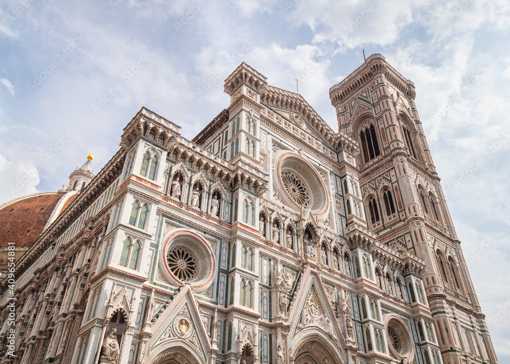 Exterior of Duomo di Firenze cathedral, Florence landmark, Vacation in Italy Europe
