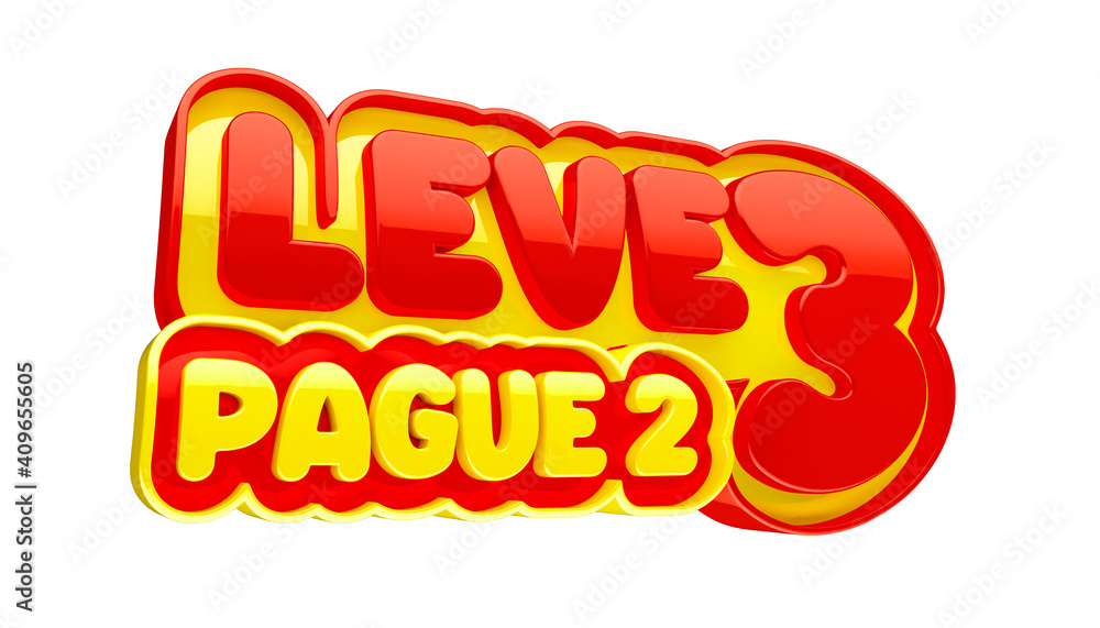 Label for marketing campaign in Brazil. The name Leve 3 Pague 2 means buy 3 Pay 2. 3d Illustration Label for marketing campaign in Brazil. The name Leve 3 Pague 2 means buy 3 Pay 2. 3d Illustration