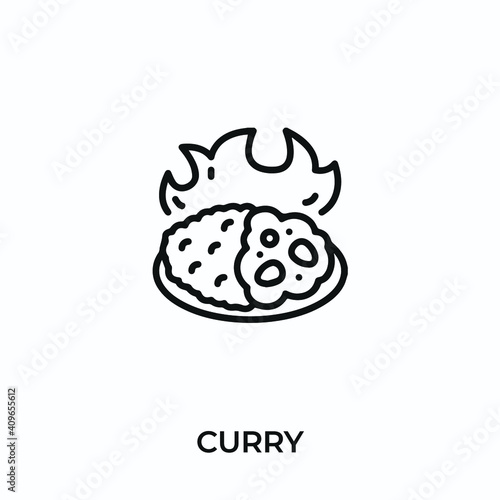 curry icon vector. curry sign symbol for modern design. Vector illustration	