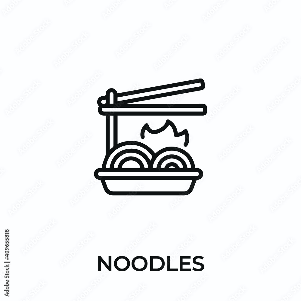 noodles icon vector. china food sign symbol for modern design. Vector illustration noodles icon vector. china food sign symbol for modern design. Vector illustration