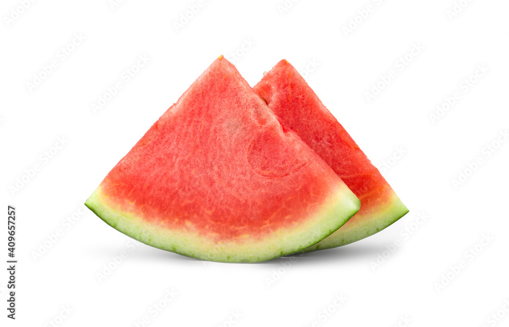 water melon slice on white background