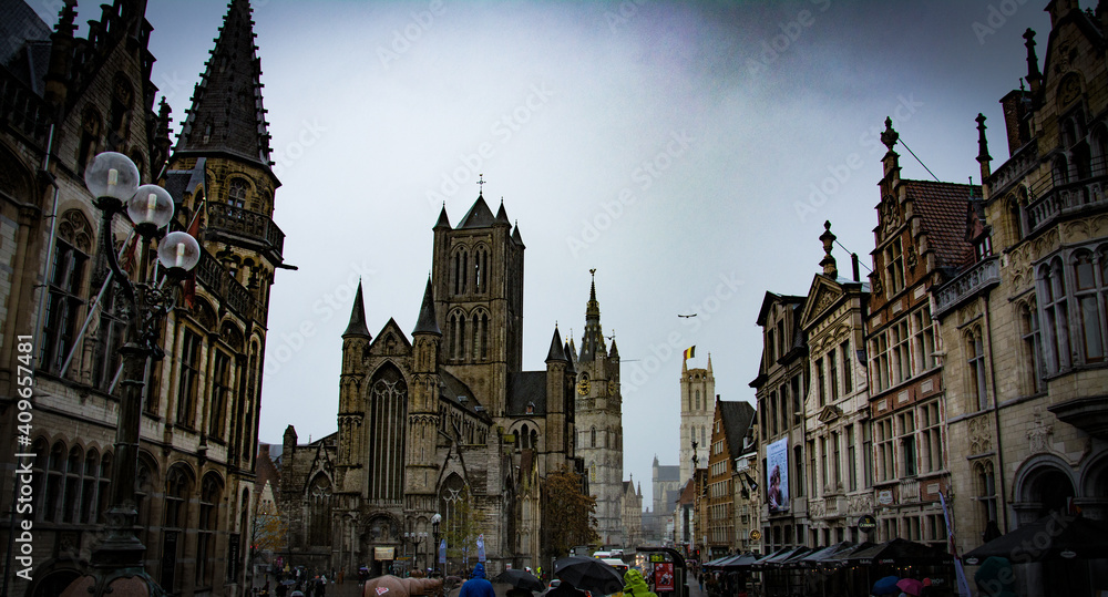 Fototapeta premium the four towers of Gent