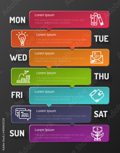 Presentation business concept for week, Can be used for workflow layout, diagram, business step options, banner.