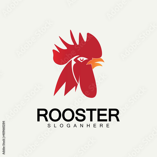 Rooster head logo vector icon symbol illustration design.Rooster chicken cock. Abstract vector illustration