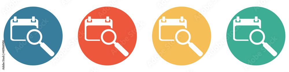 Bunter Banner mit 4 Buttons: Datum oder Termine suchen und buchen Bunter Banner mit 4 Buttons: Datum oder Termine suchen und buchen