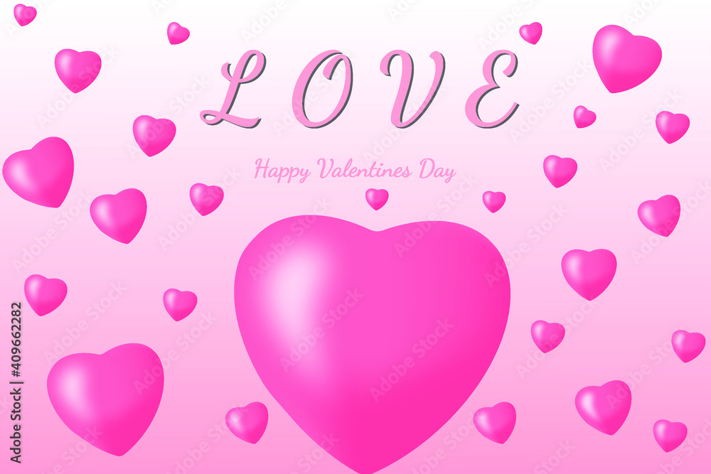 Valentines Days. Hearts on white background,Vector and illustration. Cute love sale banner or greeting card Valentines Days. Hearts on white background,Vector and illustration. Cute love sale banner or greeting card