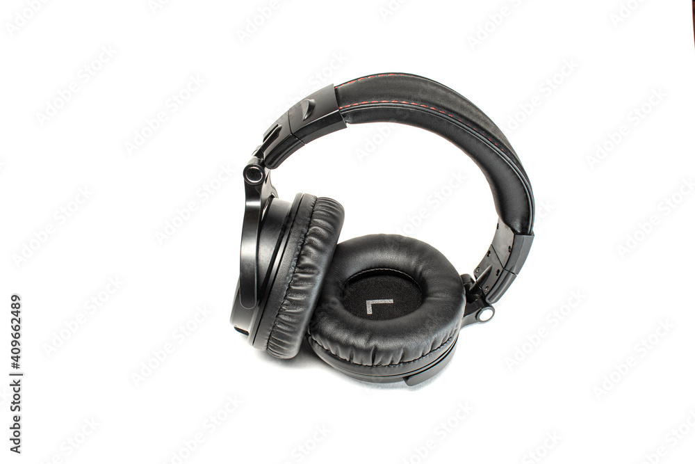Bluetooth Audio Stereo Headphones Black Color Isolated on White Background 2 Bluetooth Audio Stereo Headphones Black Color Isolated on White Background 2