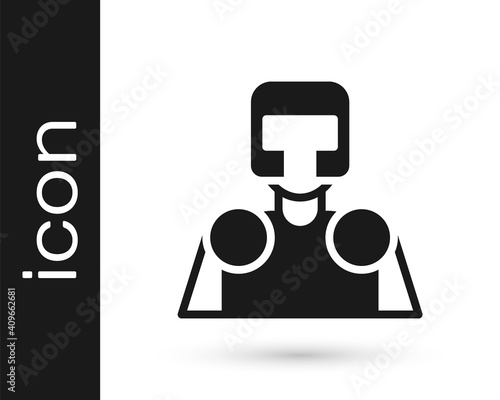 Black Medieval knight icon isolated on white background. Vector.