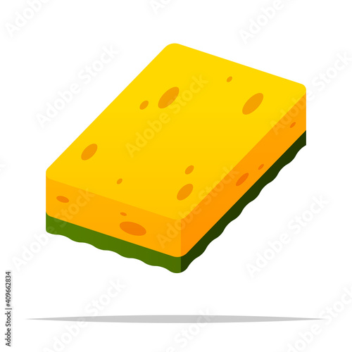 Kitchen sponge vector isolated illustration