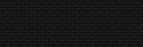 Vector realistic isolated seamless pattern of black brick wall background for template and layout decoration.