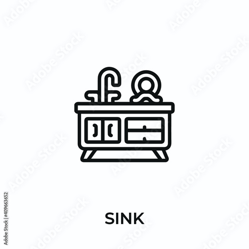 sink icon vector. sink sign symbol for modern design. Vector illustration	