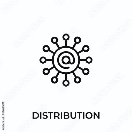 distribution icon vector. distribution transportation icon vector symbol illustration. Modern simple vector icon for your design. distribution icon vector	