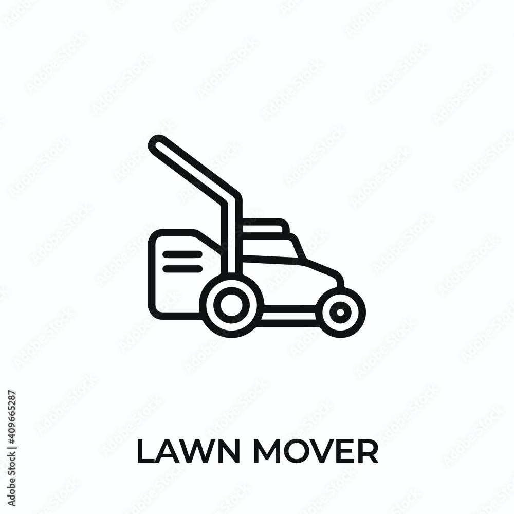 lawn mover icon vector. lawn mover sign symbol for modern design. Vector illustration lawn mover icon vector. lawn mover sign symbol for modern design. Vector illustration