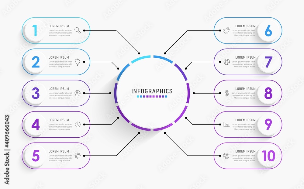 Vector Infographic label design template with icons and 10 options or steps. Can be used for process diagram, presentations, workflow layout, banner, flow chart, info graph. Vector Infographic label design template with icons and 10 options or steps. Can be used for process diagram, presentations, workflow layout, banner, flow chart, info graph.