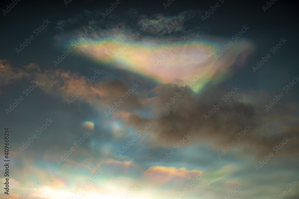 Colorful Nacreous clouds at sunrise Colorful Nacreous clouds at sunrise